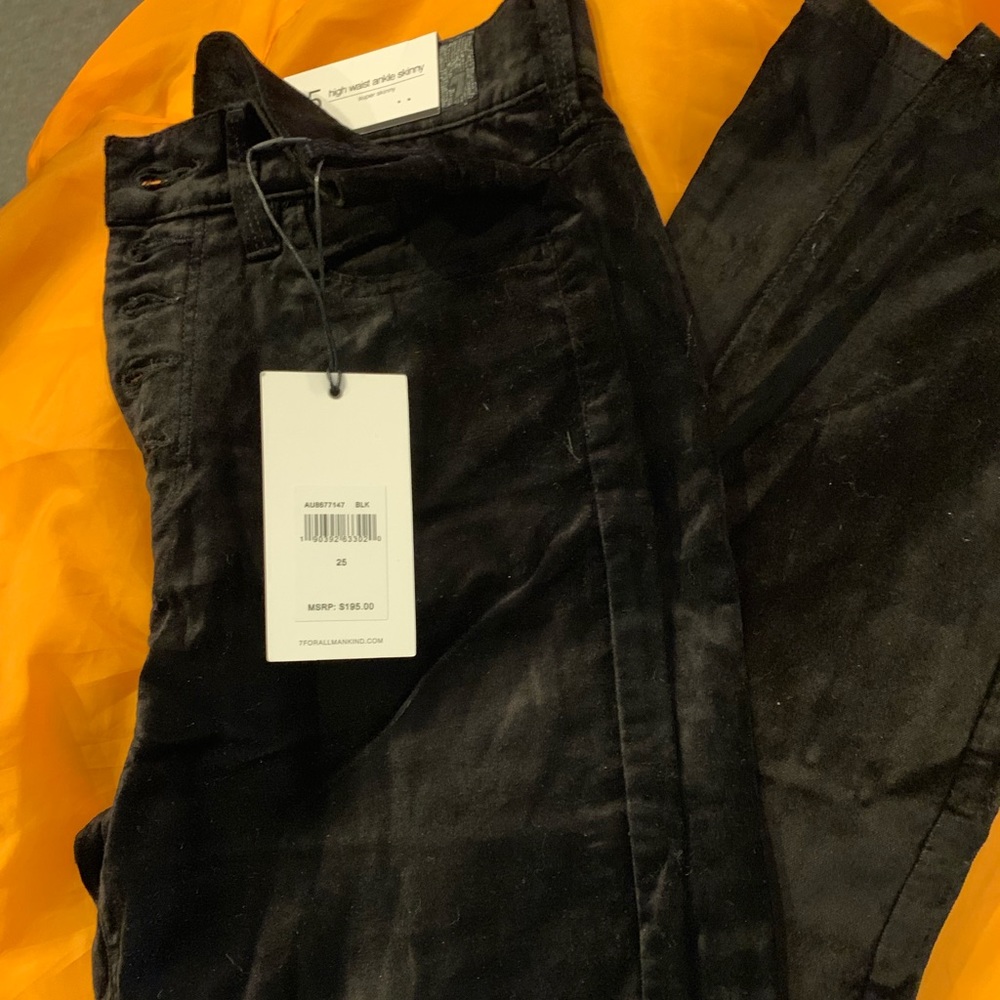 7FORALLMANDKIND BLACK /HIGH WAIST SKINNY -